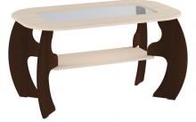 Журнальный стол овальный Пехотин Сакура МДФ (дуб светлый и венге темный)