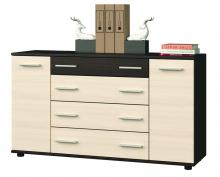 Великий комод Еверест К - 4 (венге і молочний)
