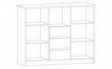 Комод Мебель-сервіс Аляска 2Д3Ш (внутрішнє наповнення)