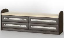 Прикроватный комод в спальню Тиса АКМ КП - 107 (профиль на фасадах МДФ)