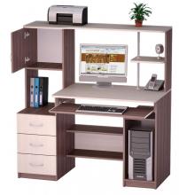 Компьютерный стол с надстройкой и ящиками Ника LED - 60