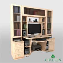 Компьютерный стол с надстройкой большой Green Fashion ФК - 205