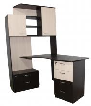 Компьютерный стол с надстройкой и шкафчиками Ника Олимп Гермес