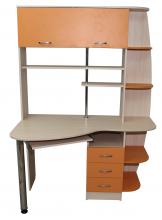 Кутовий комп'ютерний стіл з надбудовою Ніка Олімп Тефіда