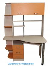 Кутовий комп'ютерний стіл з надбудовою Ніка Олімп Тефіда