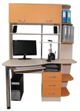 Кутовий комп'ютерний стіл з надбудовою Ніка Олімп Тефіда