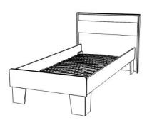 Кровать Сокме Скарлет 90