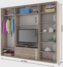 Шкаф купе под телевизор Дом Камелот К 26 (Культ мебели лучшее место)