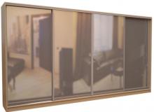 Большой 4-х дверный шкаф купе в прихожую Ника Лего 3010 - 3100 (шкаф купе от Черниговской мебельной фабрики)