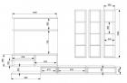 Комплект гостиной с нишей для ТВ FN - 68 (размеры всех секций)